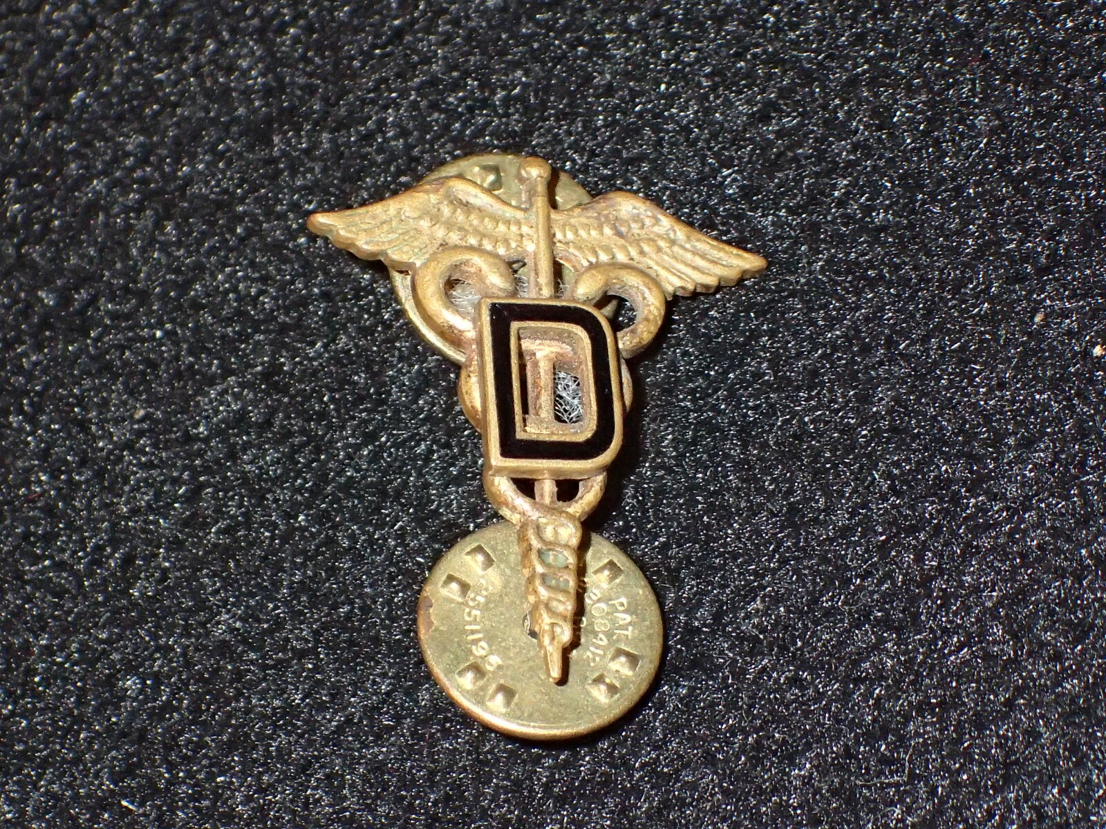 Vietnam War US Army Medical Corps Dentist Officers Branch Collar Insignia Orig.