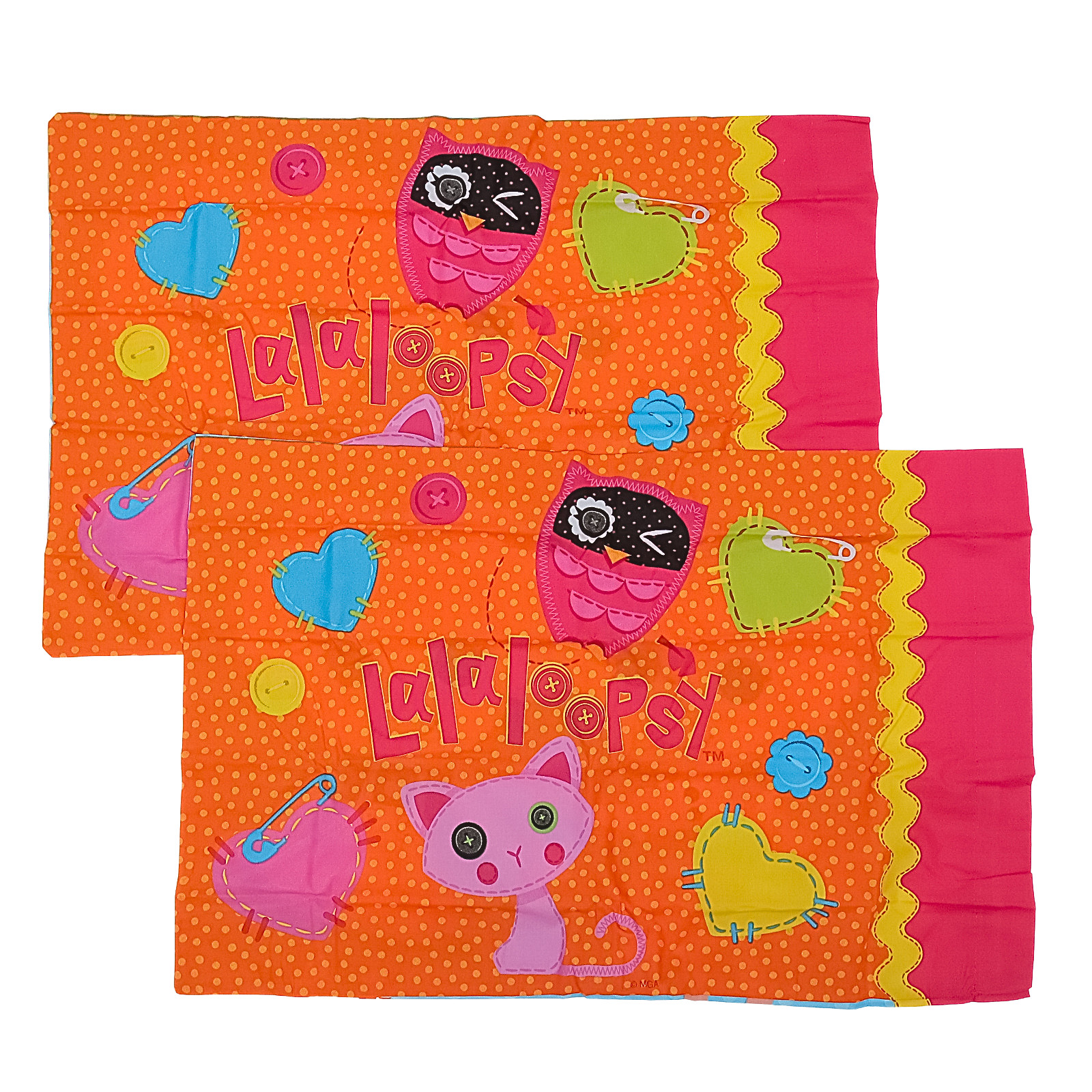 Lalaloopsy 2Pk. Set Pillowcase Cotton Rich 200 Fiber Pillowcases Cartoon Bedding