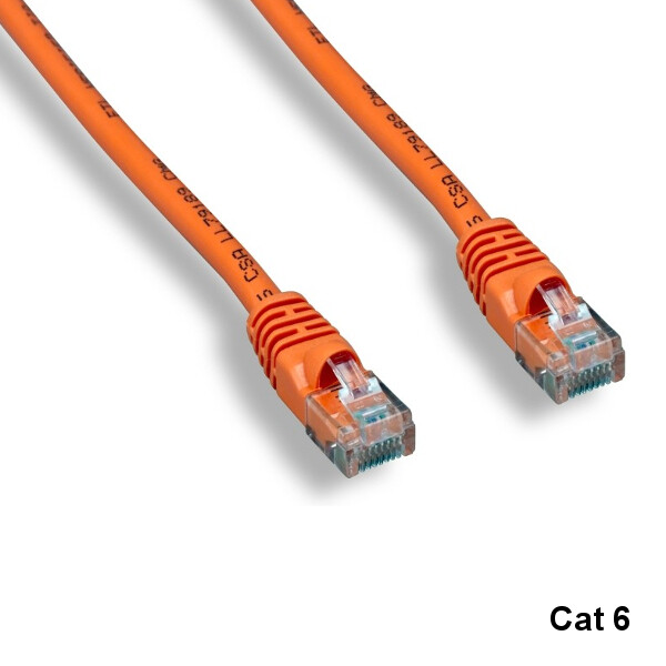 Kentek Orange 6" UTP Cat6 Ethernet Patch Cable 24AWG 550MHz RJ45 Router Network