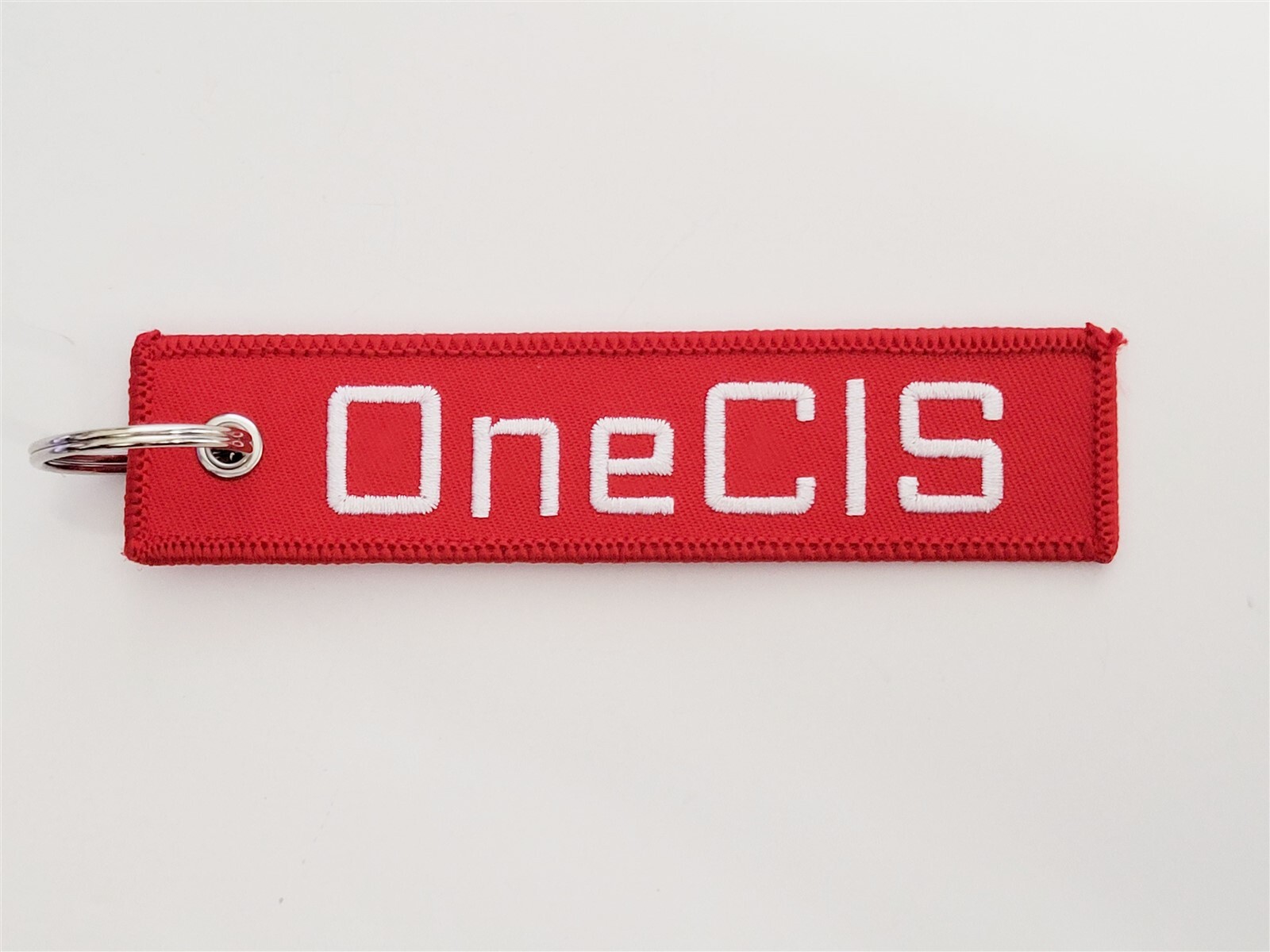 Sysint OneCIS Red Flight Tag Keychain Military