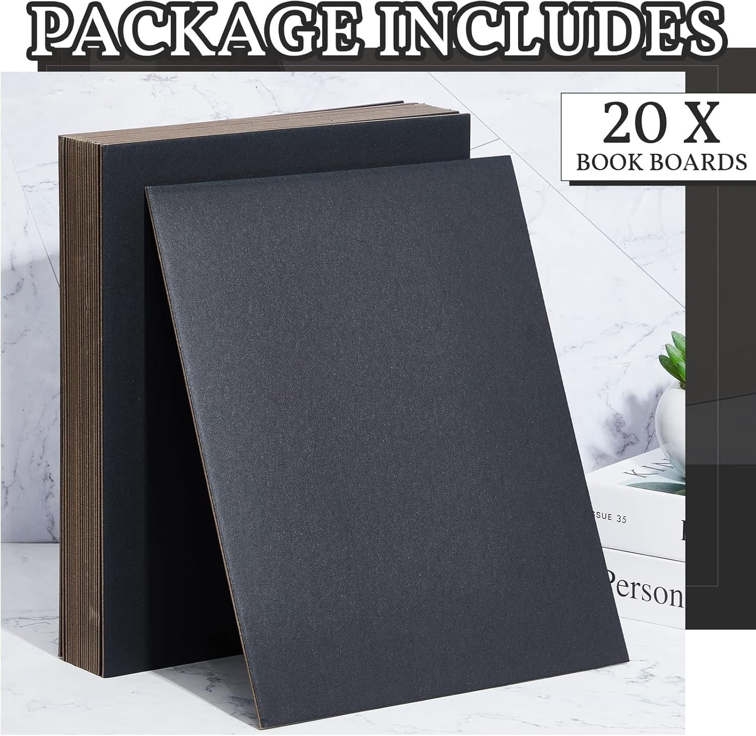Versatile 20 Pcs 7 x 5 Inch Chipboard Sheets - Essential Bookbinding Supplies