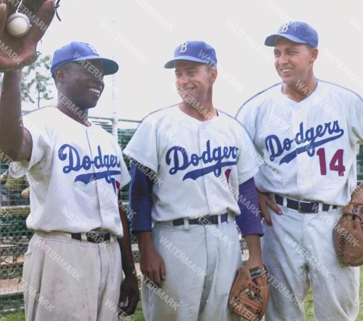 GW714 Sandy Amoros-Pee Reese-Gil Hodges Dodgers 8x10 11x14 16x20 Colorized Photo