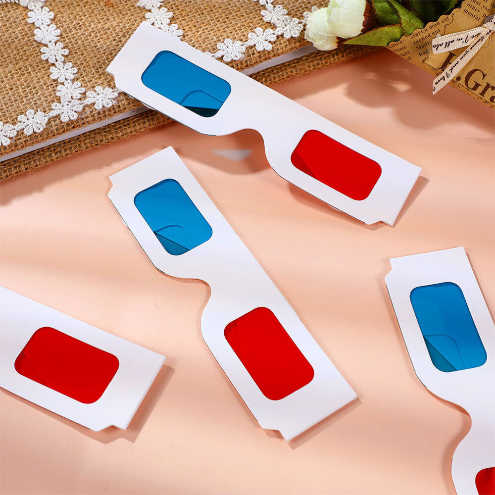 40 Pcs 3D Stereo Glasses Miss Child Paper Eyeglasses Birthday Party