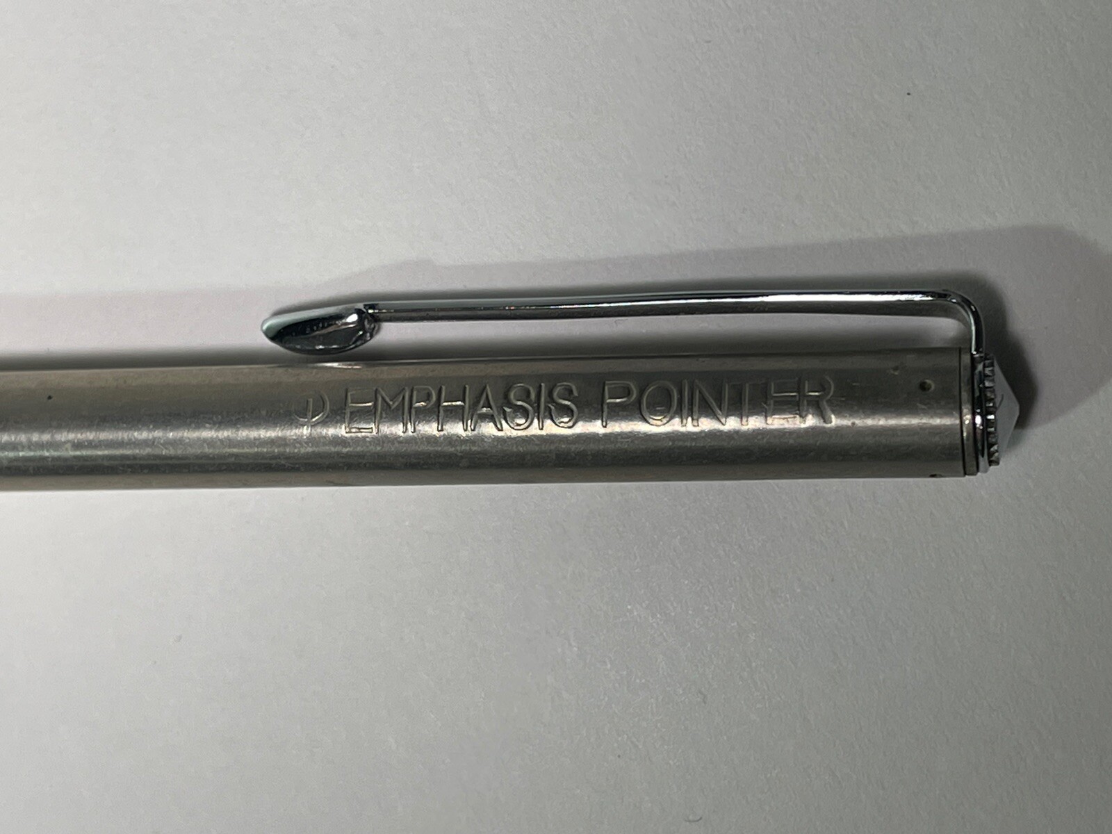 Vintage EMPHASIS Pointer BRUSHED NICKEL Telescoping 25” w/ POCKET CLIP
