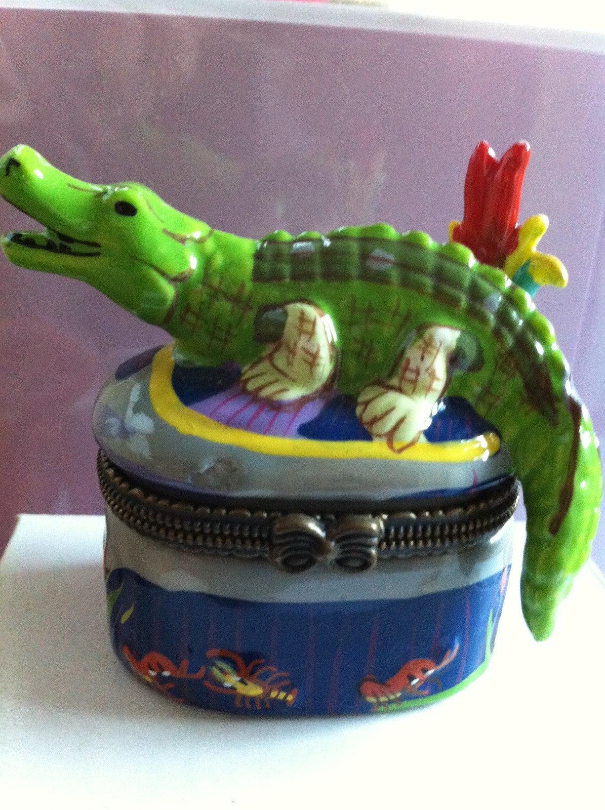1089  CROCODILE  ~ TRINKET BOX