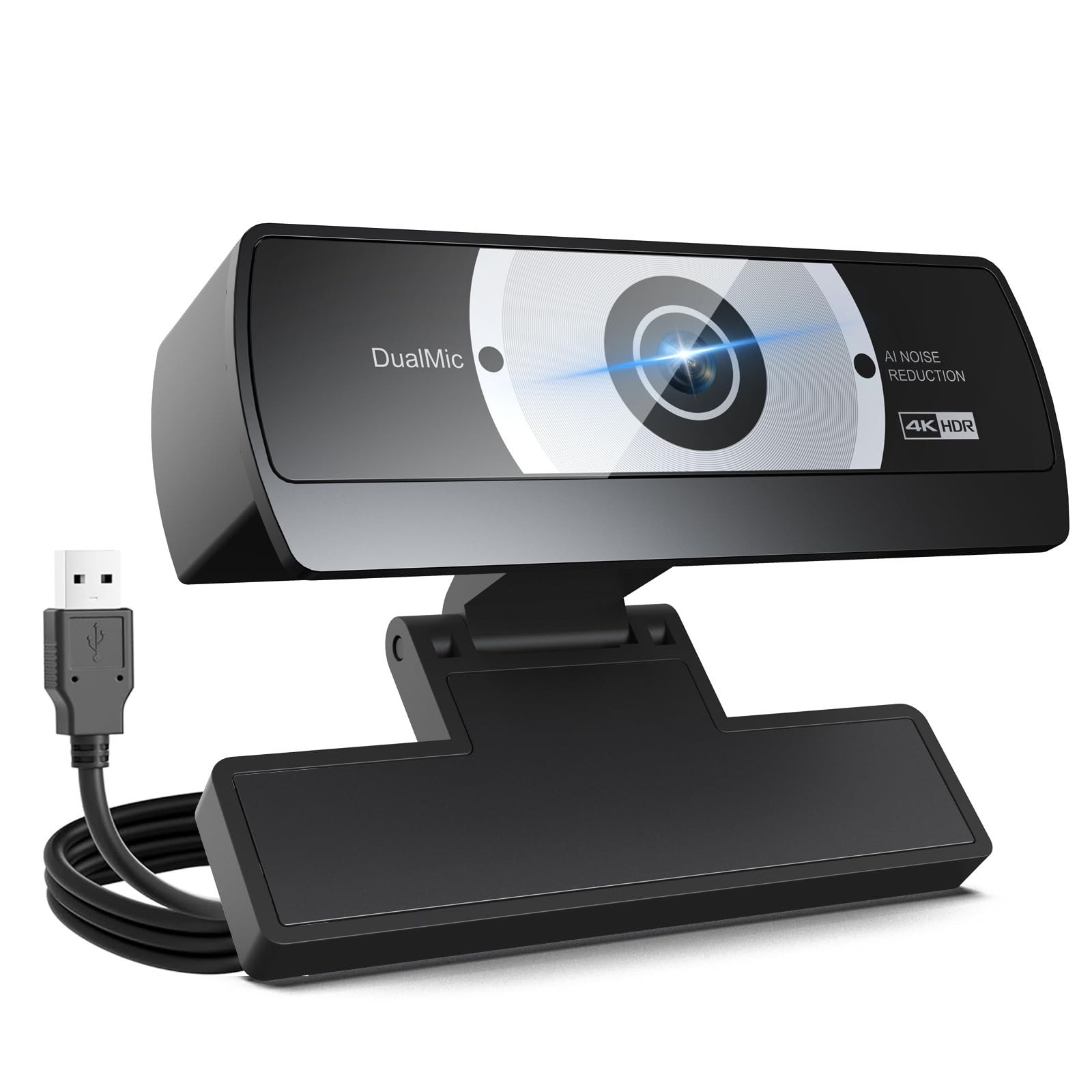 4K Webcam for PC - 4K Ultra HD Computer Camera with PDAF Autofocus, AI Noise-...