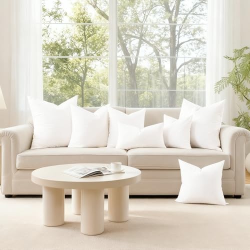 1x0 Feather Down Throw Pillow Inserts, 100% Cotton Cover, Medium 12x20 Inch 2