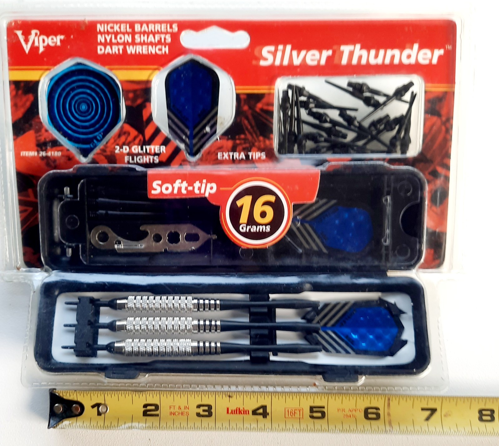 NEW Viper Silver Thunder Soft Tip Darts Set 16g w/ Extra Tips, Flights, Shafts