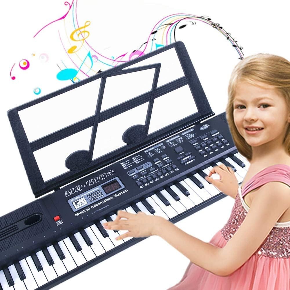 Compact 61-Key Electronic Piano with Multi-Function Features for Beginners