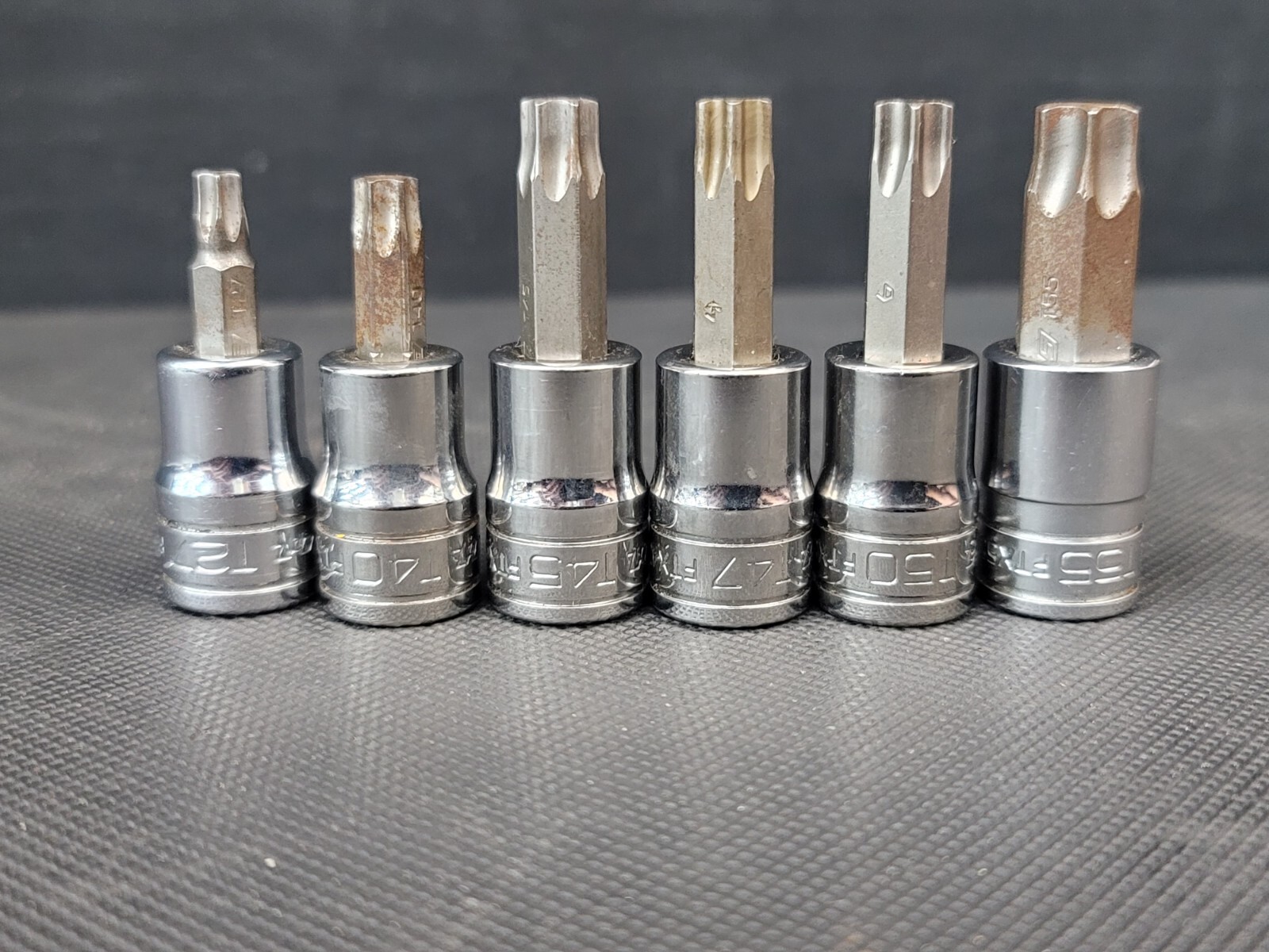 SNAP ON TOOLS 3/8 Drive TORX 6 PC Socket Set 27 40 45 47 50 55