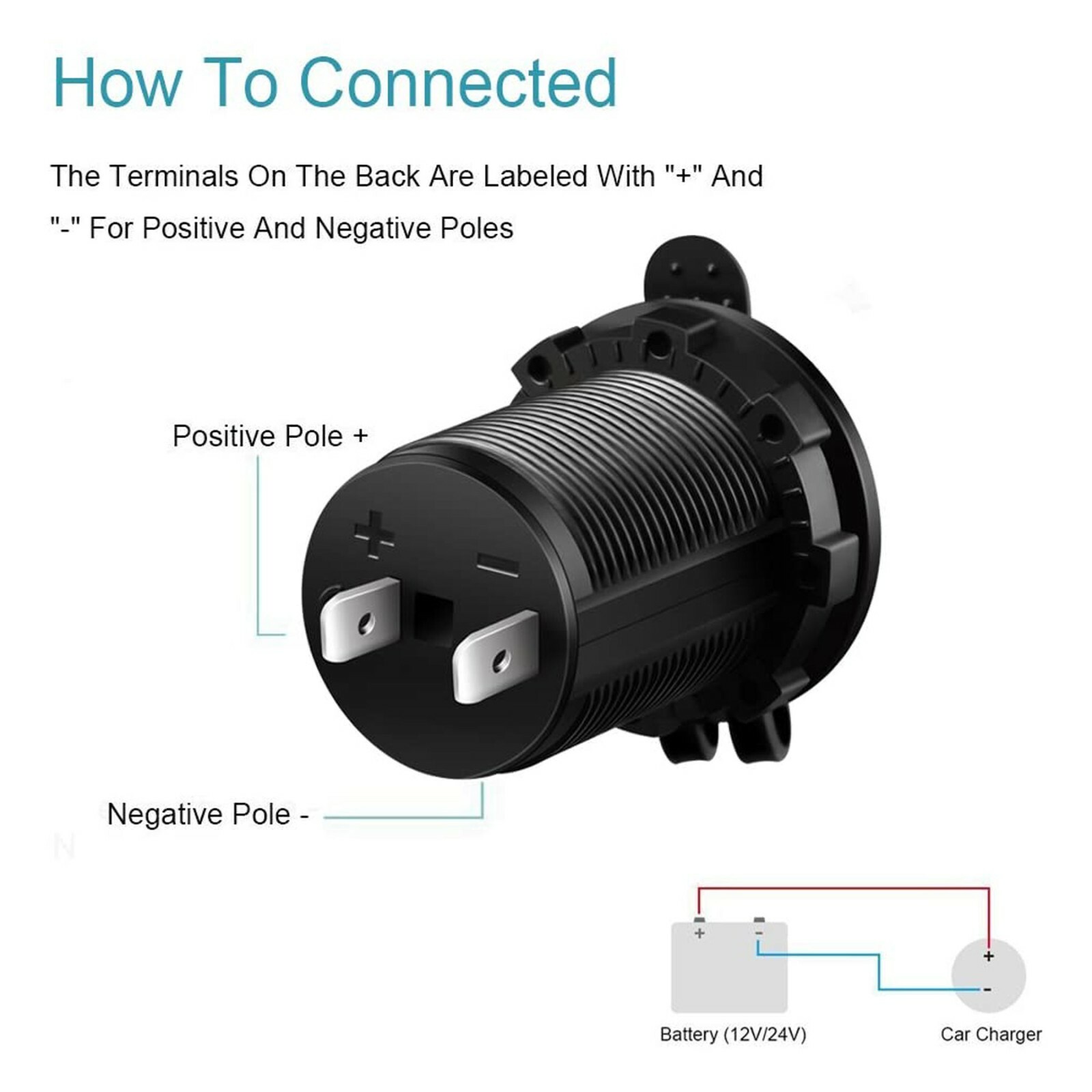 12V Waterproof Car Cigarette Lighter Socket Outlet Charger Power Adapter Plug US