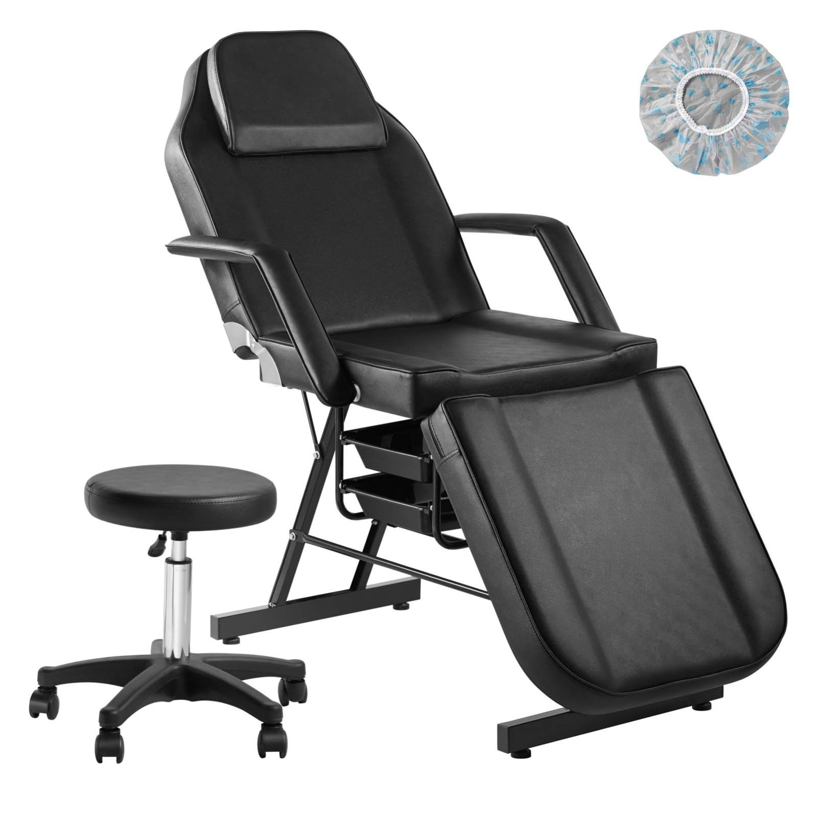 73 in Facial Chair 3-Section Tattoo Chair Adjustable  Lash Bed for Beauty Spa