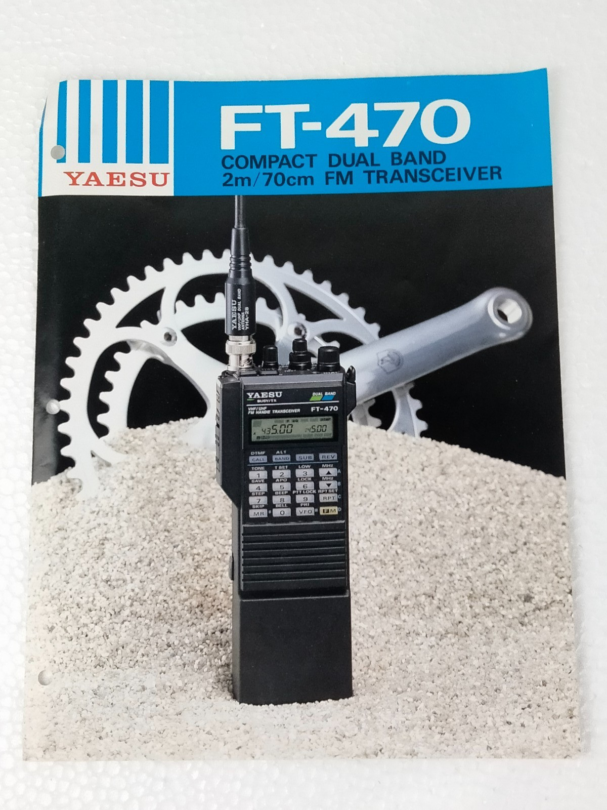 YAESU FT-470 Dual Band Transceiver Brochure Includes Specs and Parts List