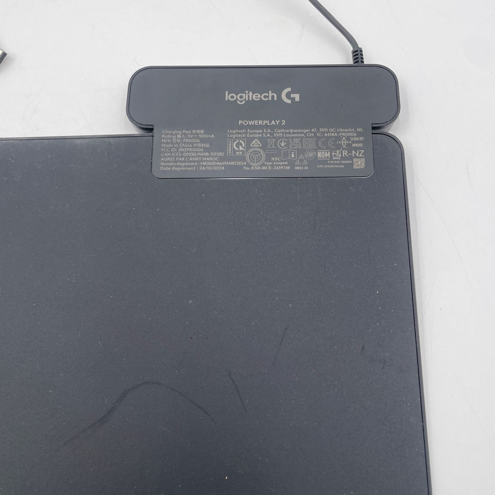 Logitech G POWERPLAY 2 Wireless Charging Mouse Pad Black - BASE ONLY