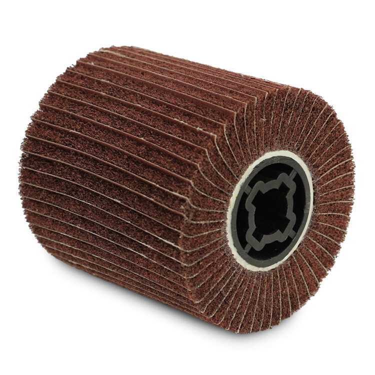 4" x 4" BHA Interleaf Flap Wheel Abrasive Drum 3/4" Quad Keyway - 240 Grit