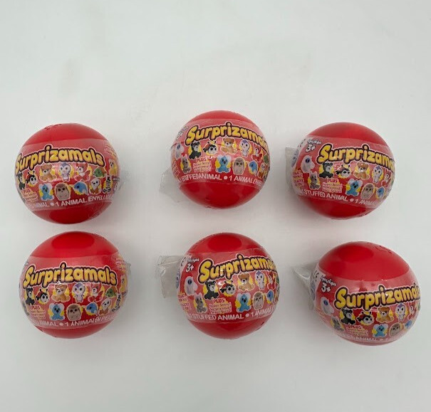 New Lot of 6 Surprizamals Blind Ball Mystery Plush Mini Figure Series 4