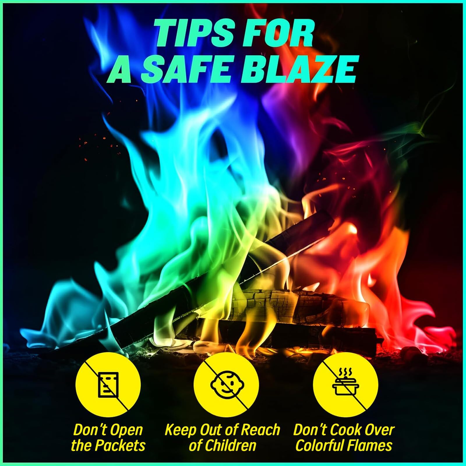 Fire Color Changing Packets Fire Pit Fire Color Packets For Campfire Bonfire Fir