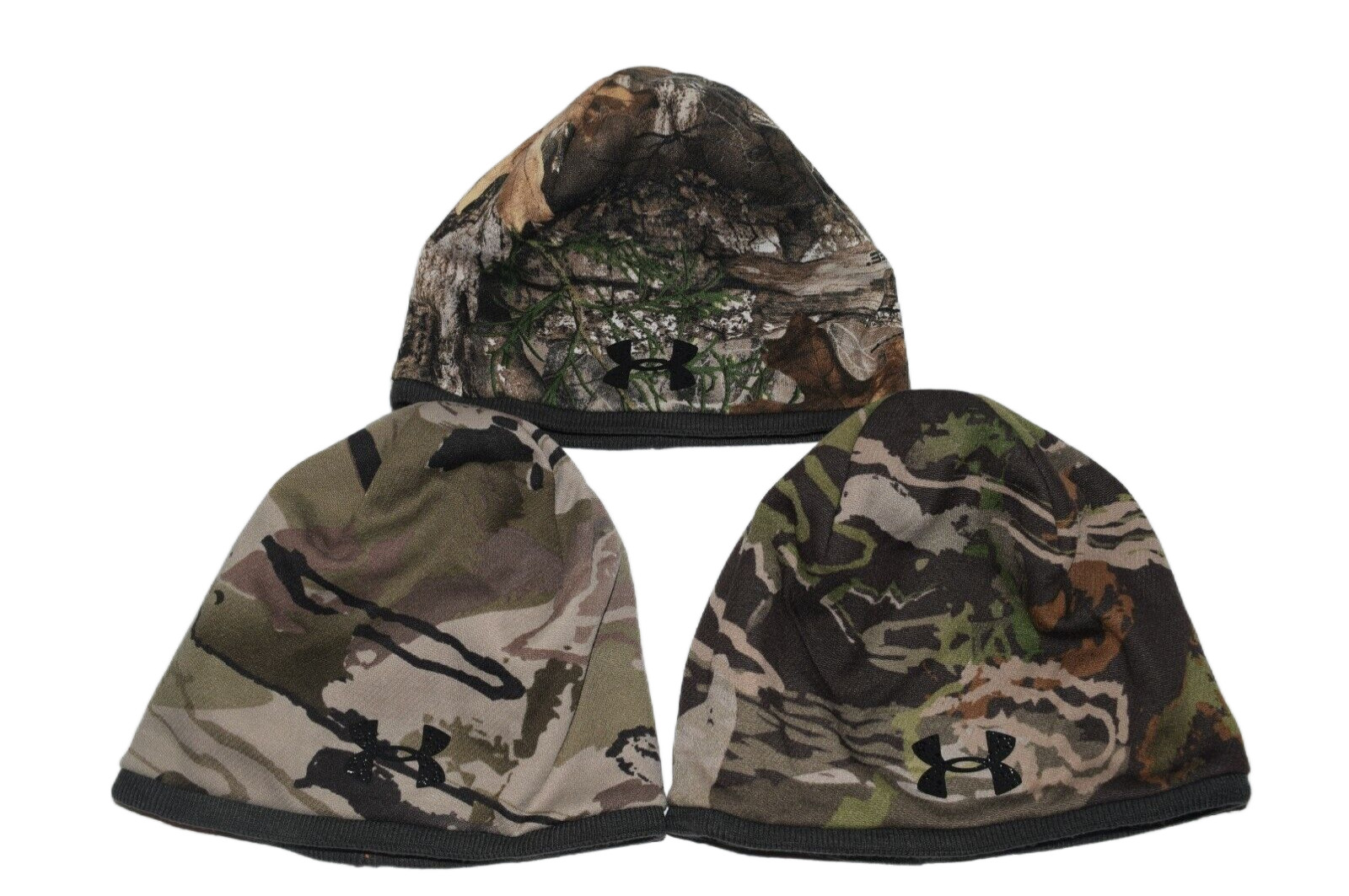 Under Armour Men's Reversible Camo Beanie Scent Control Hunting Hat 1343194 OSFM