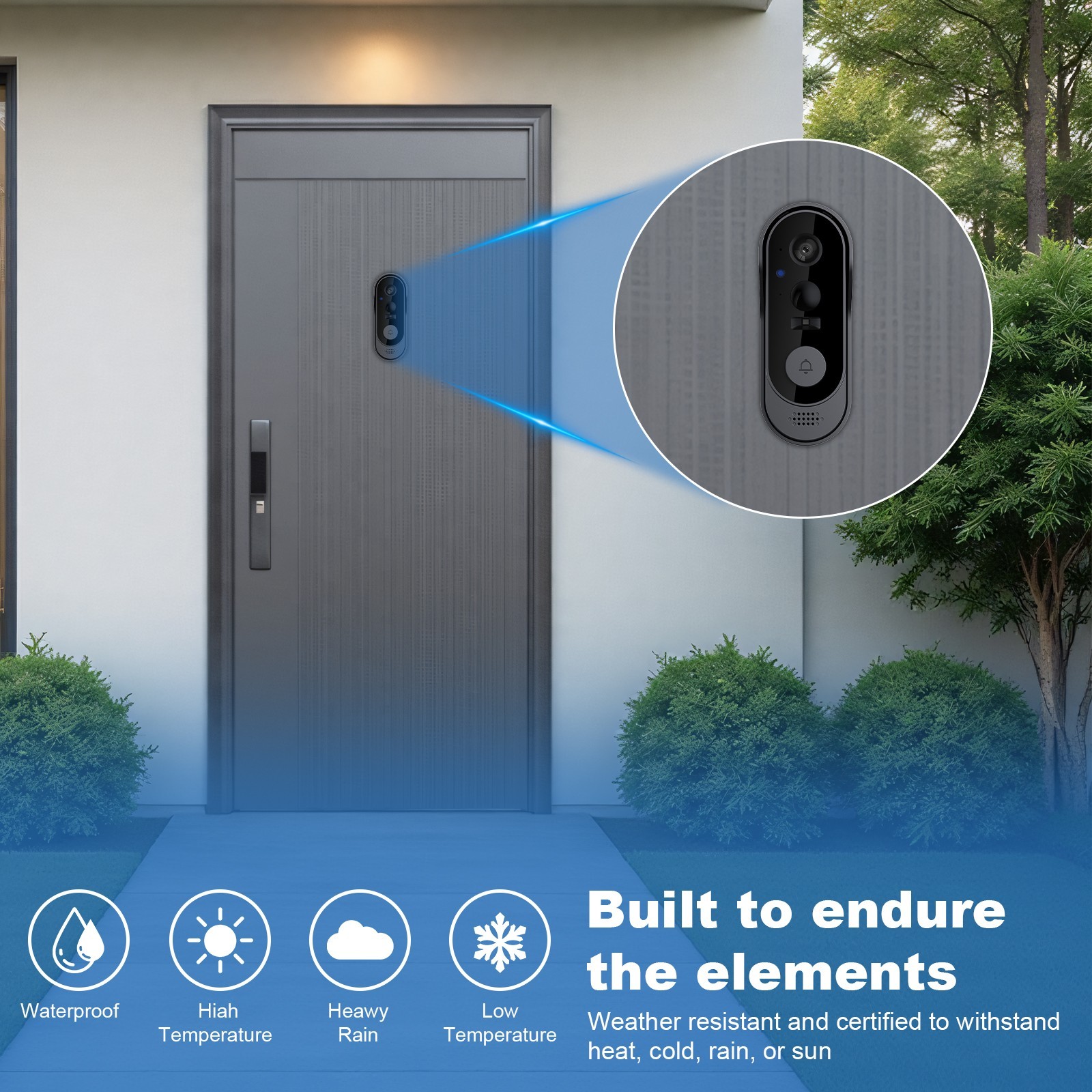 Smart Wireless WiFi Doorbell Camera Phone Door Ring Video Intercom Security Bell