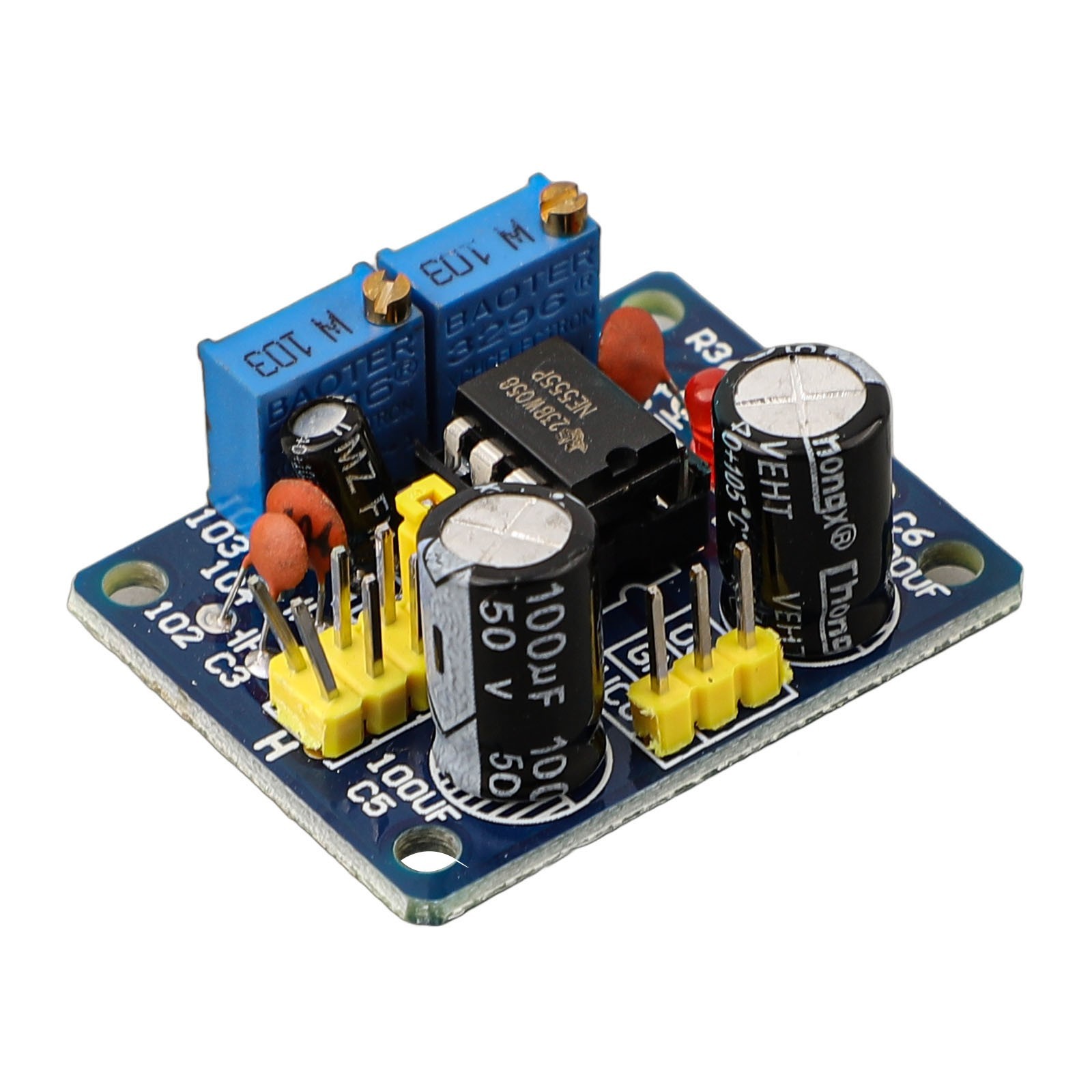 NE555 Pulse Frequency Generator Board LED Indication Continuous Output Range