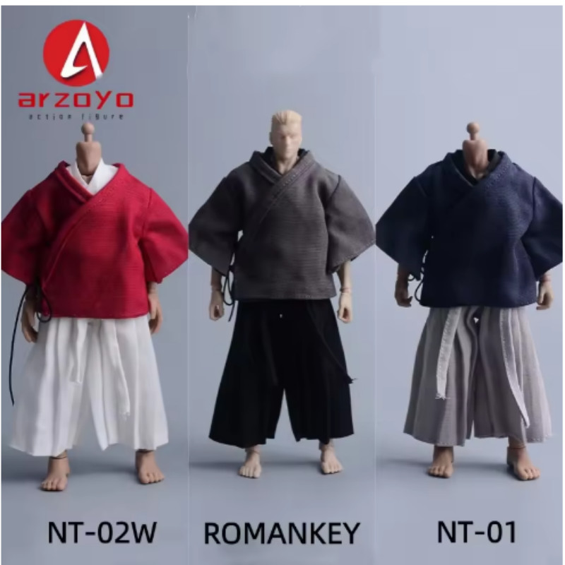 1/12 Male Samurai Costume Set Cosplay Clothing Model Fit 6'' Romankey Nota Body