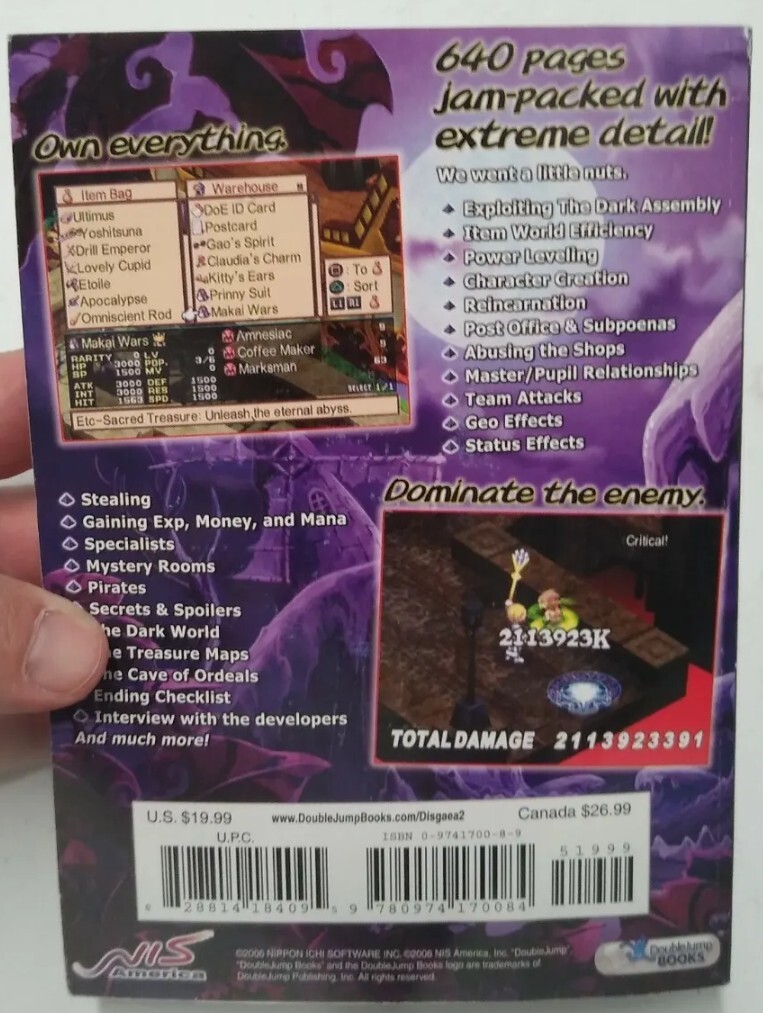Disgaea 2 Doublejump Official Strategy Guide Playstation 2