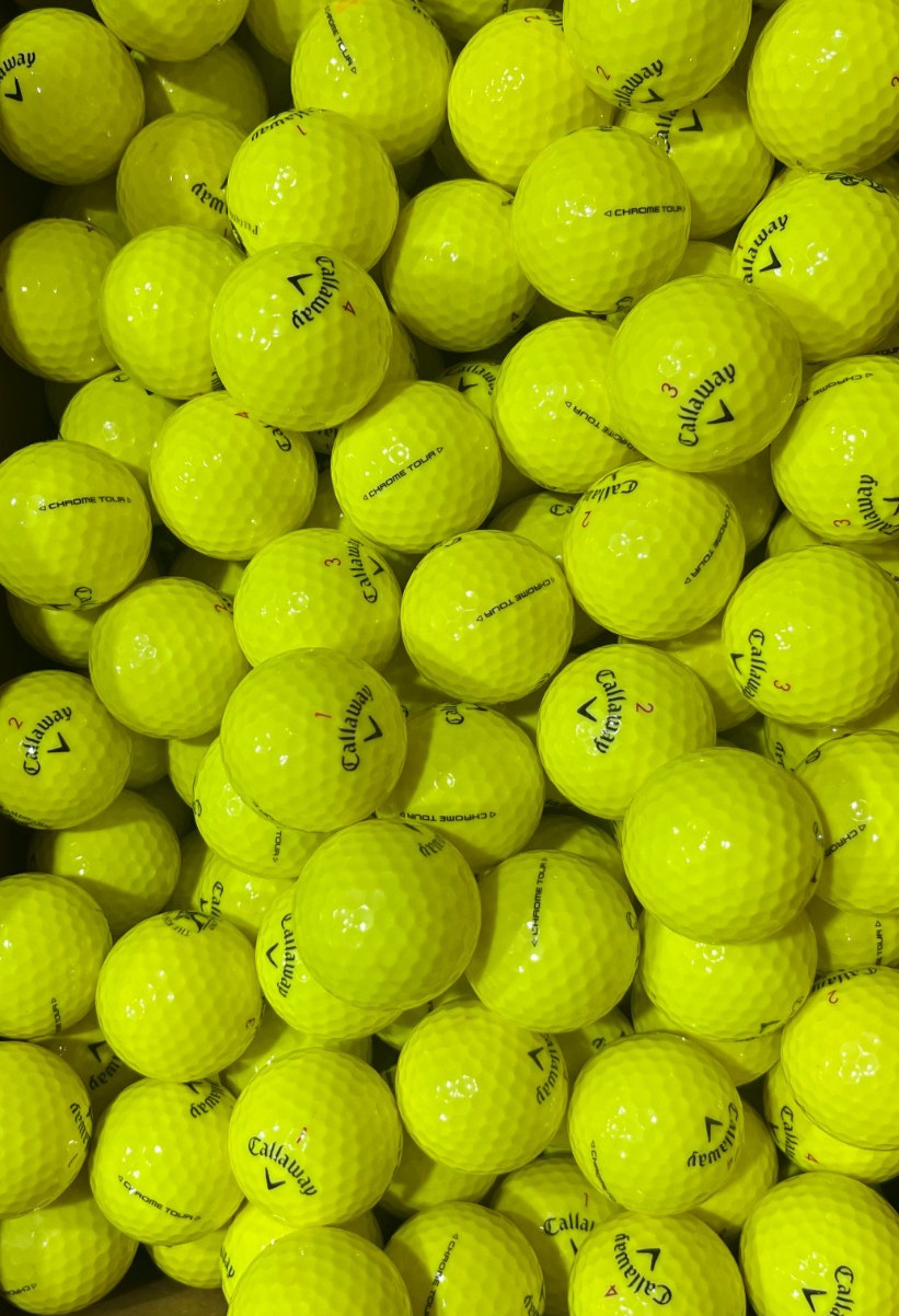 Callaway Chrome Tour Yellow AAAAA Mint 24 Used Golf Balls 5A