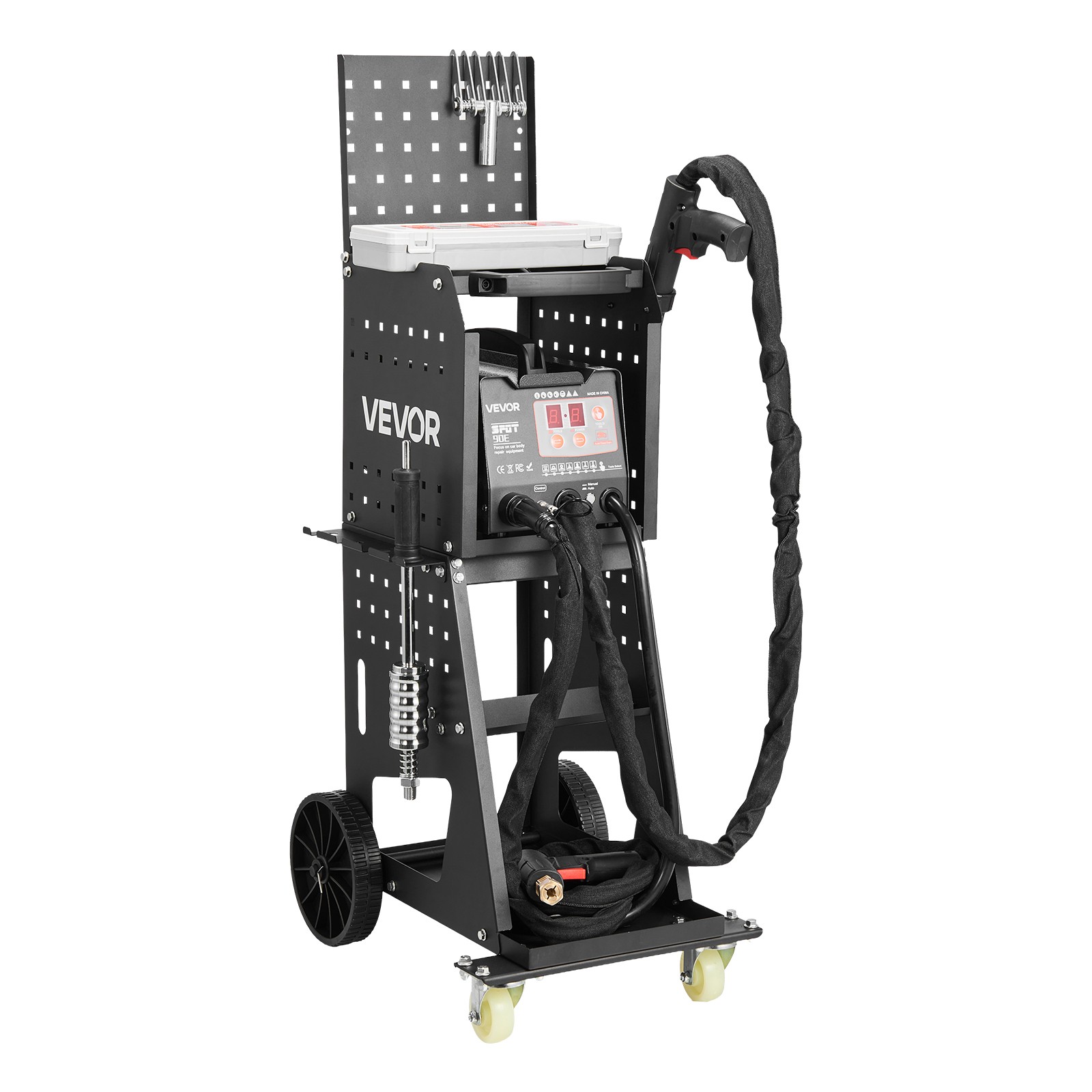 VEVOR Spot Welder Dent Puller & Tool Cart 3KW Stud Welder Dent Repair Kit 7 Mode
