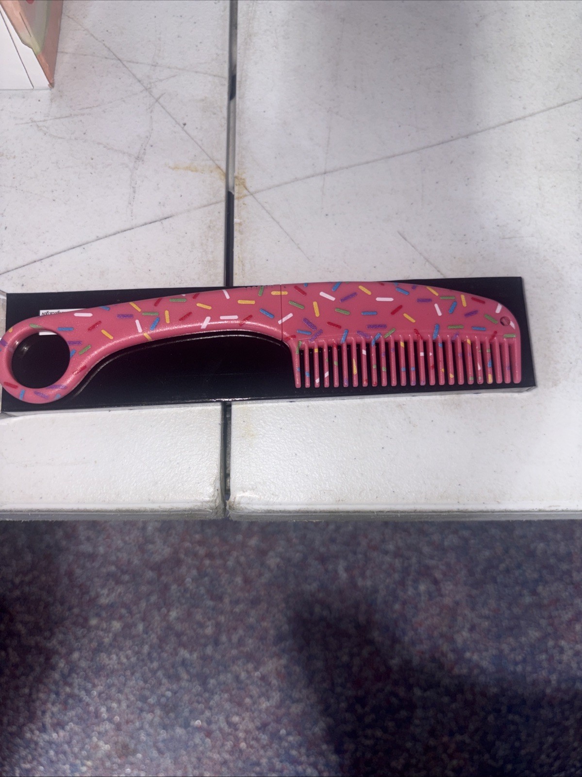 Comb Knife with Sheath, Sprinkles Design,  Stainless Steel Blade