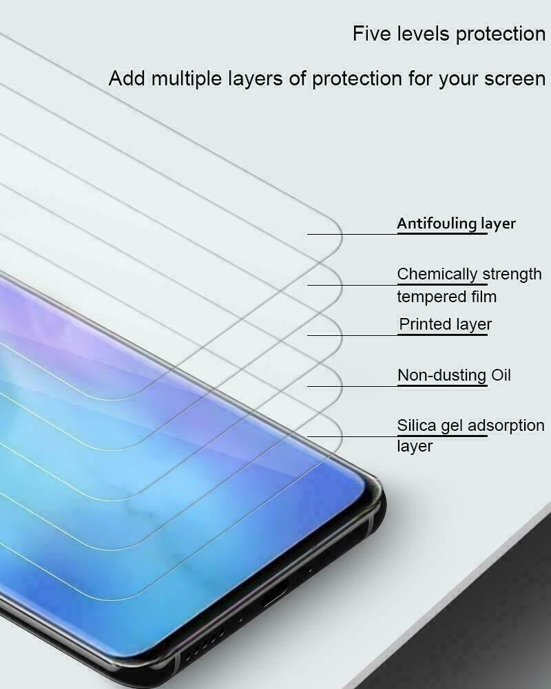 TEMPERED GLASS FULL COVERAGE CURVED SCREEN PROTECTOR For HUAWEI Y9 PRIME 2019