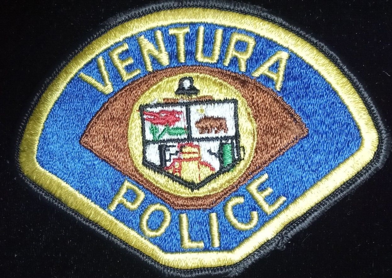 obsolete collectible patch Police VENTURA CALIFORNIA   EARLY OBSOLETE VEST