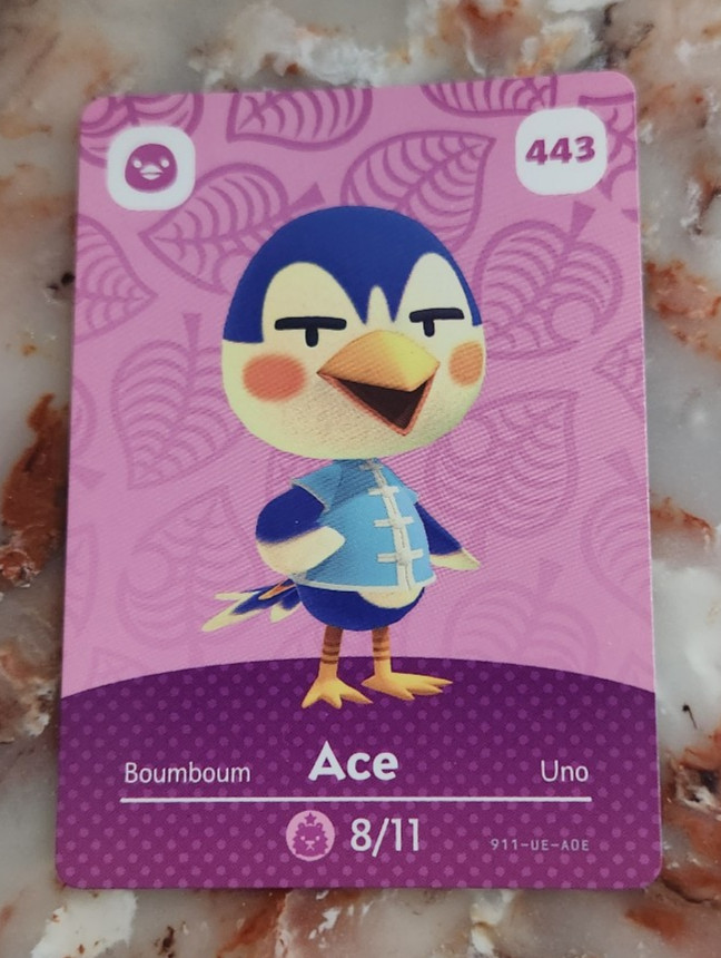 ACE 443 Animal Crossing Amiibo Authentic Nintendo Mint Card From Series 5