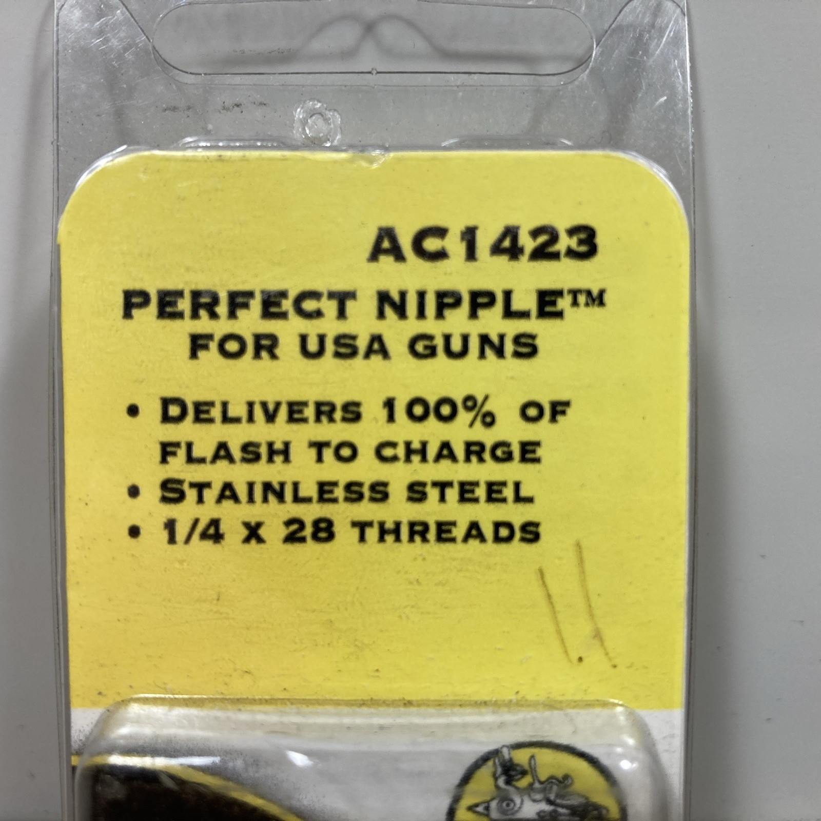 CVA Perfect Nipple AC1423 Replacement Muzzleloader Nipple 1/4x28 Stainless NEW