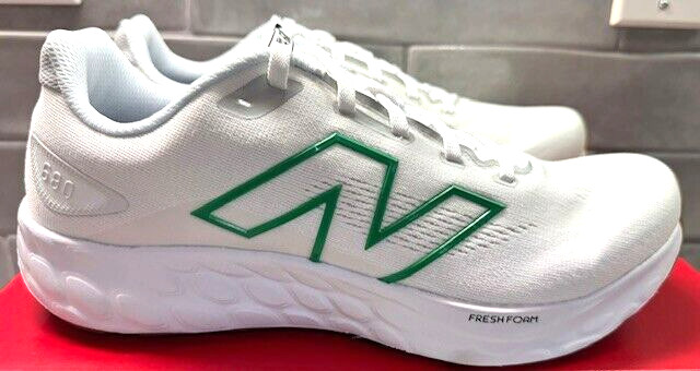 New Balance Men's Running Shoes Sneaker Fresh Foam 680 v8 White/Green 10.5 NEW