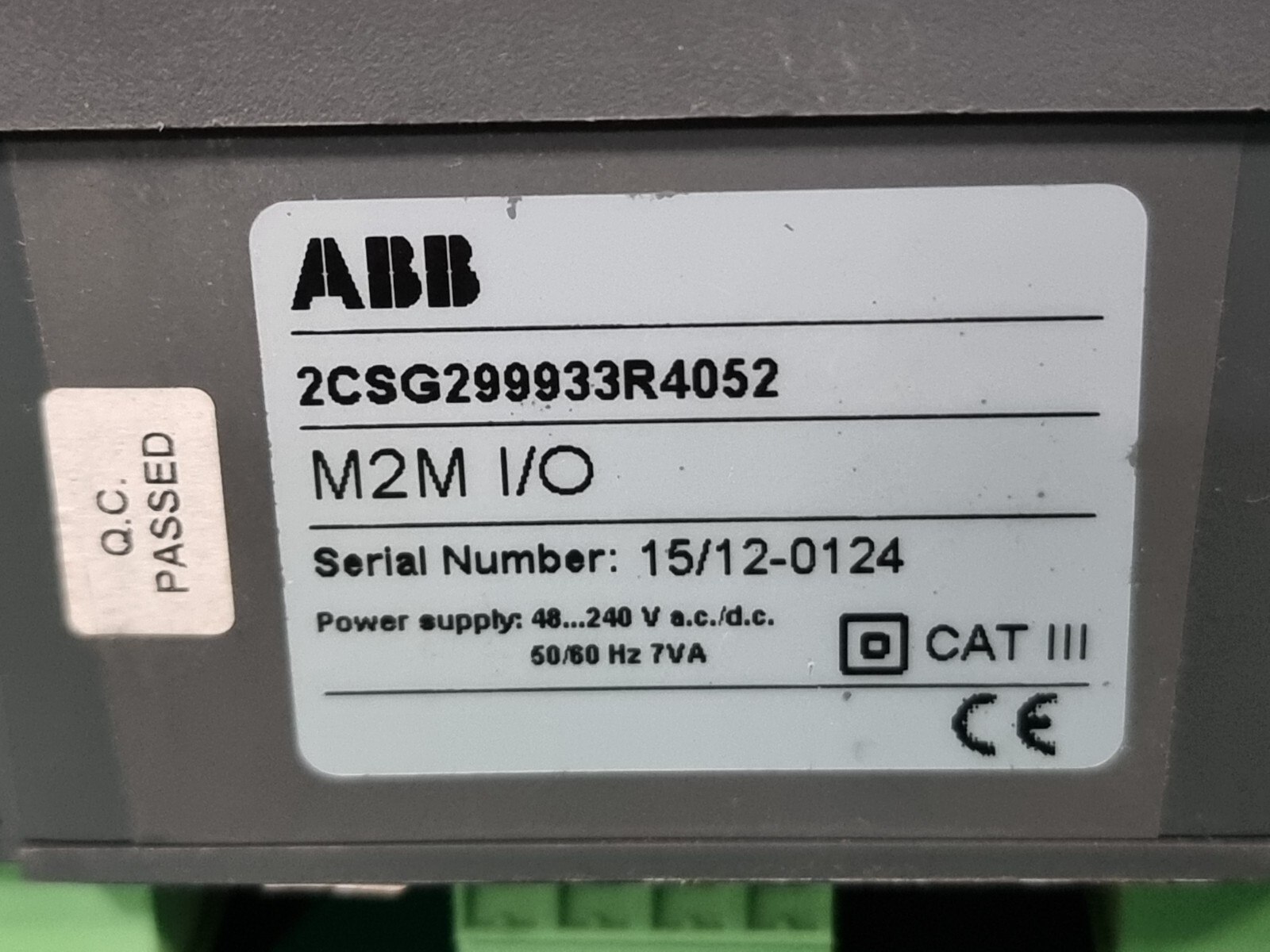 ABB CSG299933R4052 M2M NETWORK ANALYZER