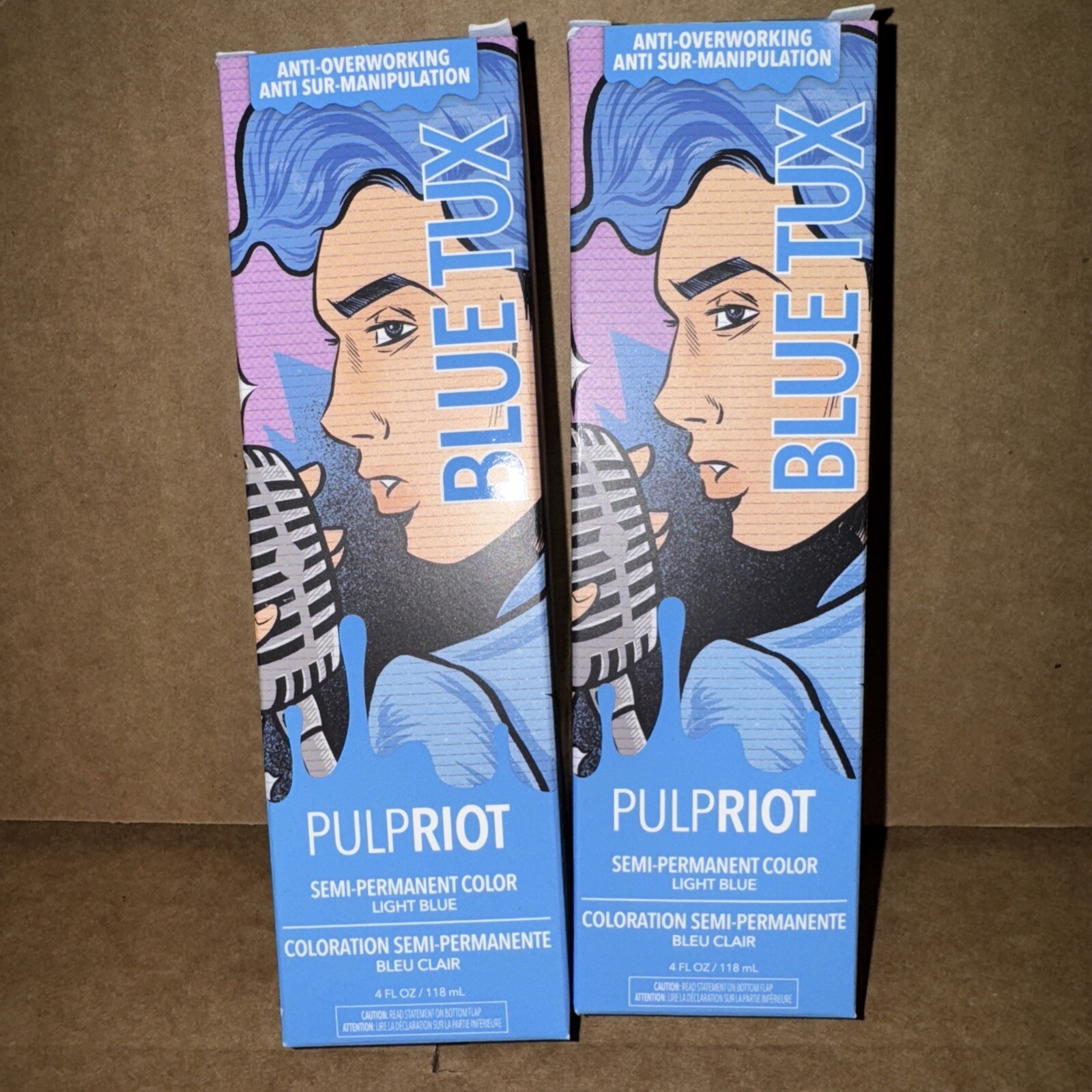 Pulp Riot BLUE TUX (Light Blue) SemiPermanent  Direct Hair Color 4oz SET OF 2!!