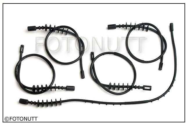5 Black Paintball Barrel Rubber Pull Thru Squeegees NEW 5 PACK .68
