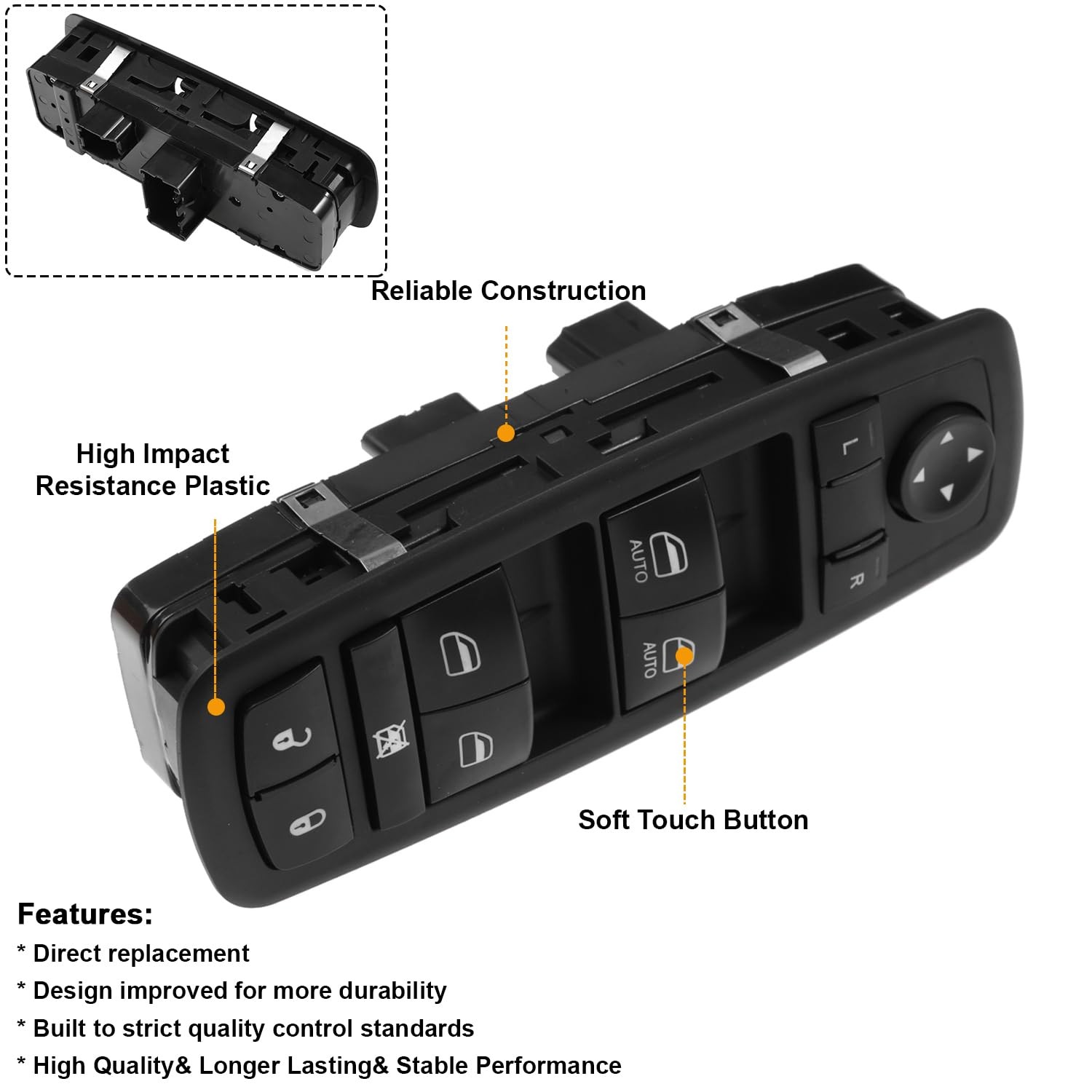 Front Left Driver Side Master Power Control Window Switch for Dodge Ram 1500 250