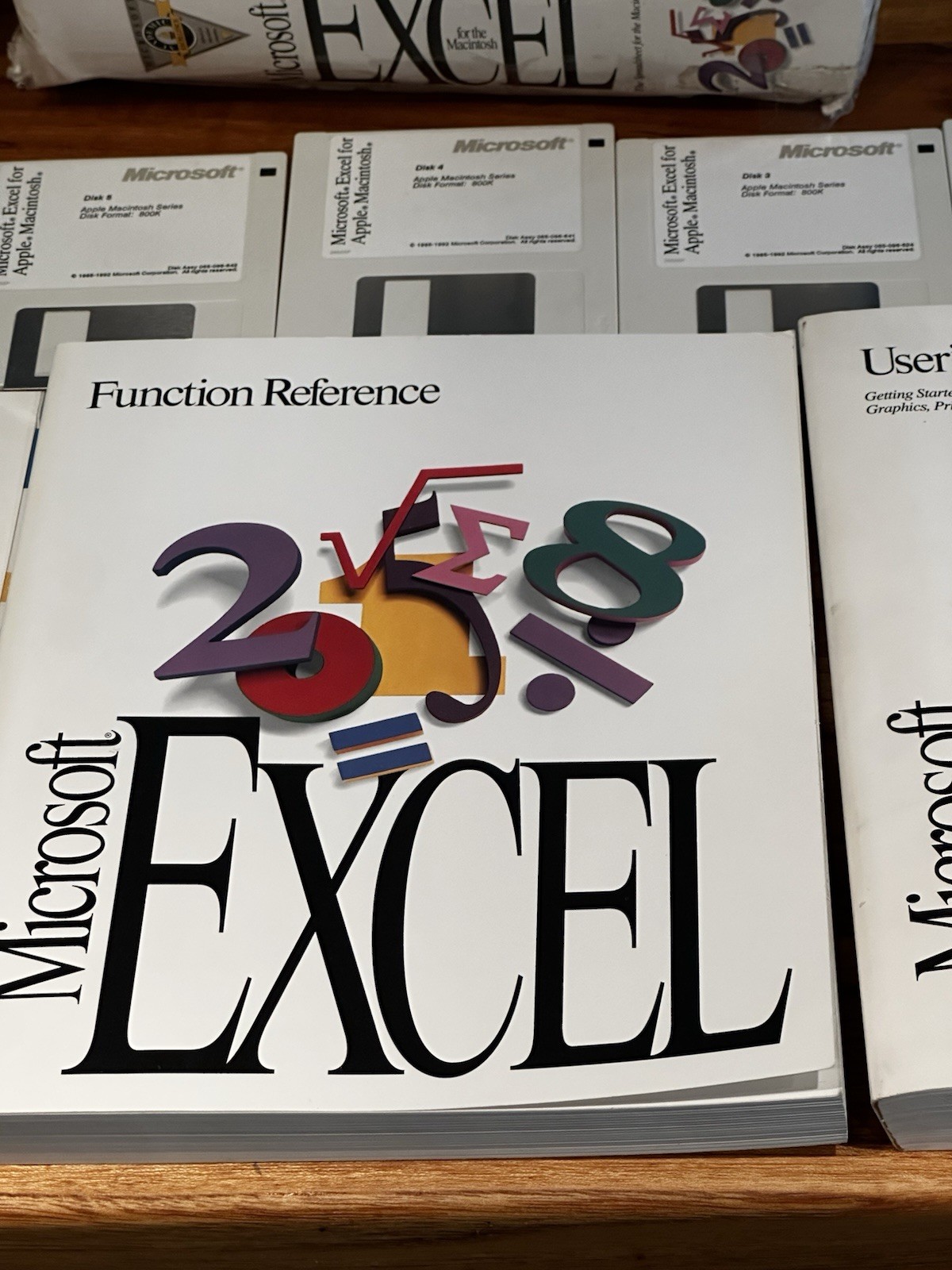 Vintage 1992 Microsoft Excel for Apple Macintosh 4.0 (7-Disk) & Guides Manual