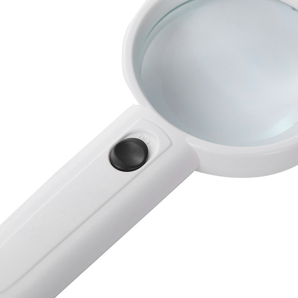 3X Led Glass With Plastic Handle Lightweight Handheld Magnifier