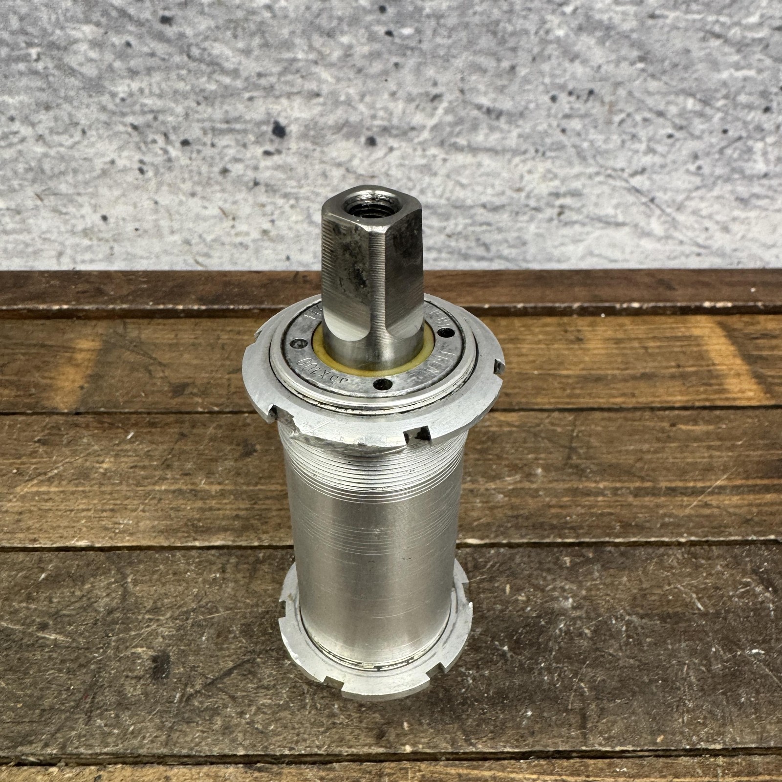 Vintage Stronglight Bottom Bracket 35x1.00 French Titanium 124mm Square FIXE