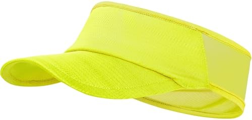 Sports Sun Visor Women Men, Cooling Stretchy One Size 1pc Neon Yellow Green