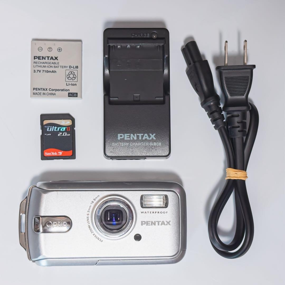 PENTAX Optio W20 Compact Digital Camera Tested Working Seller Japan