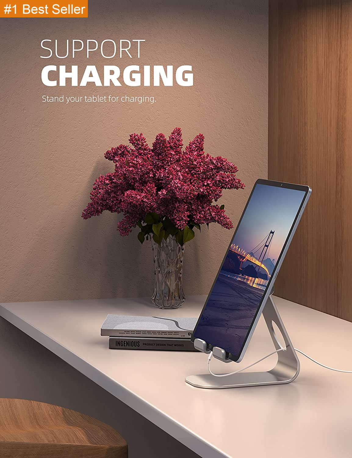 S1 Tablet Stand, Adjustable Tablet Holder - Desktop Stand Dock Holder for 4-13"