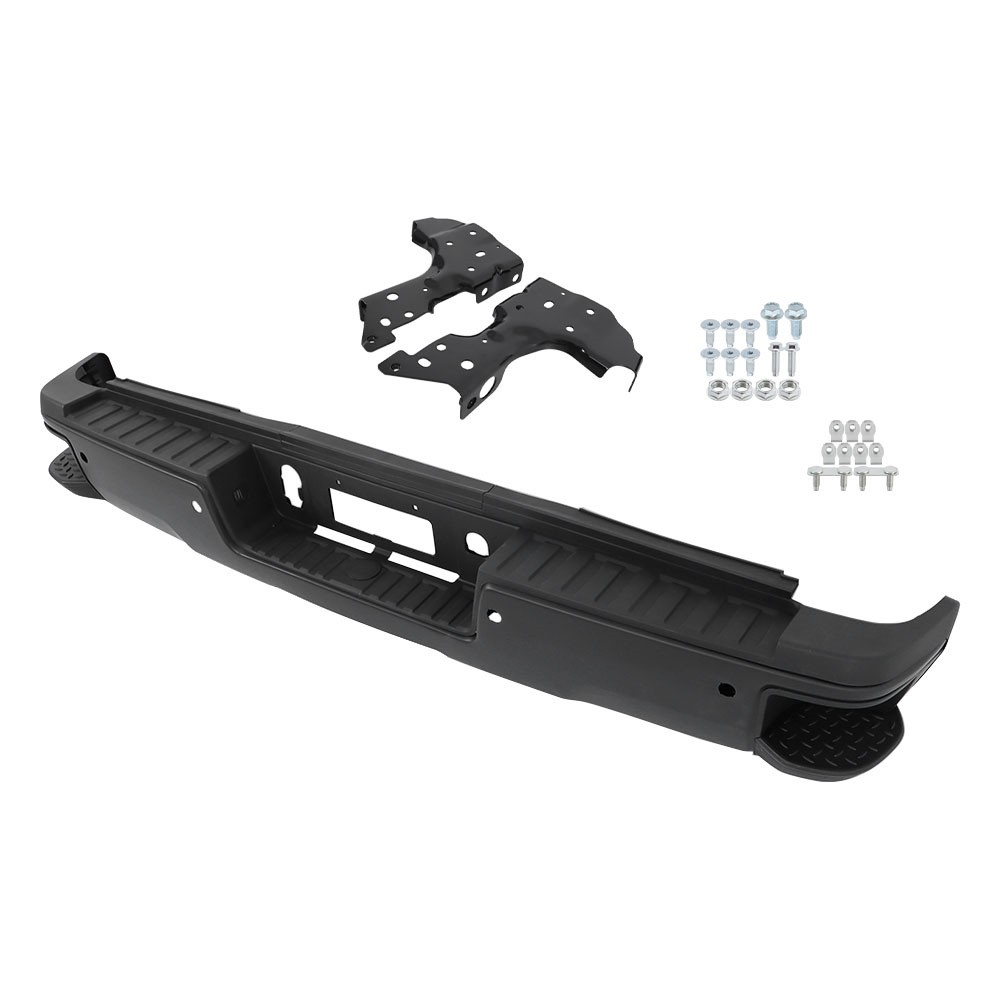 Rear Bumper Assembly Black Steel For Chevy Silverado Sierra 2500 2015 2016-2019