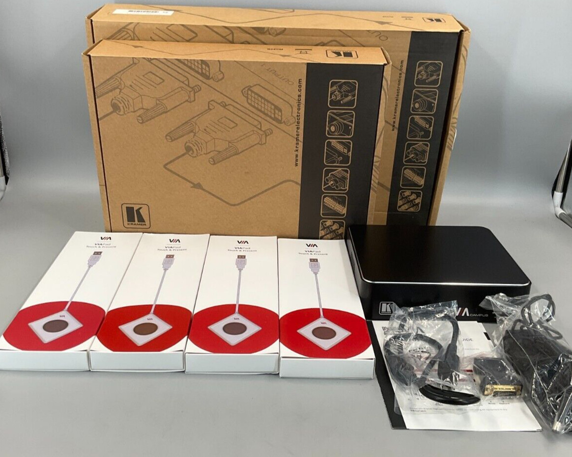 Kramer VIA Campus Wireless Presentation System 4 units VIA-CAMPUS-BUNDLE✅❤️️NEW!