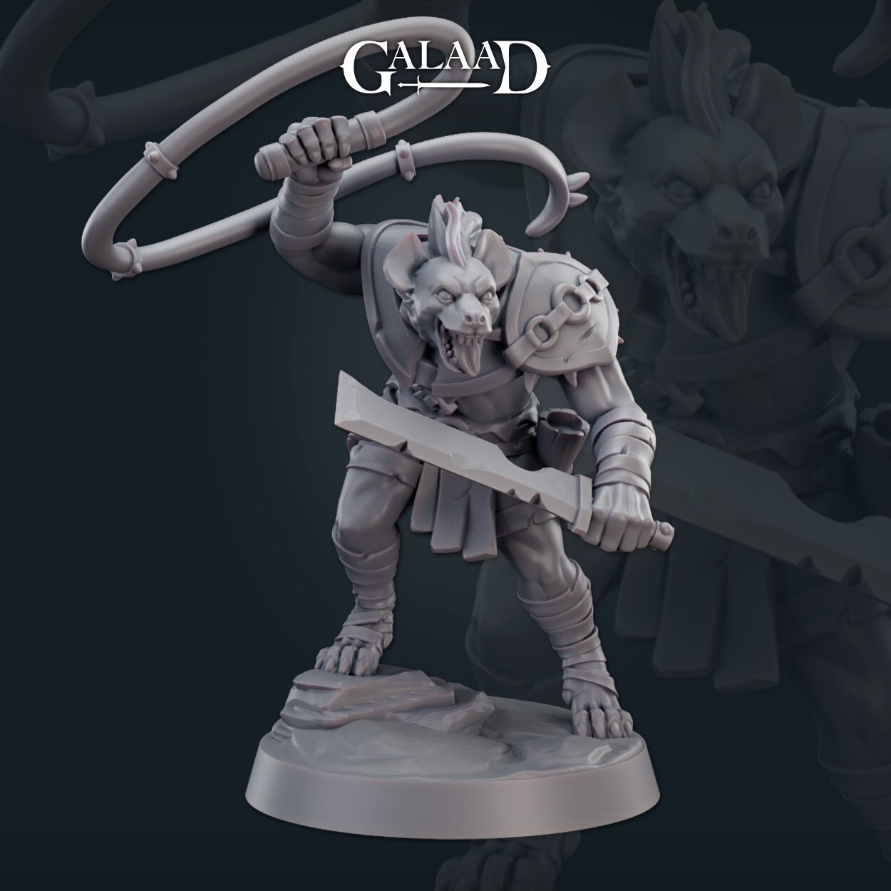 Male Gnoll C - Galaad Miniatures - Dungeons and Dragons