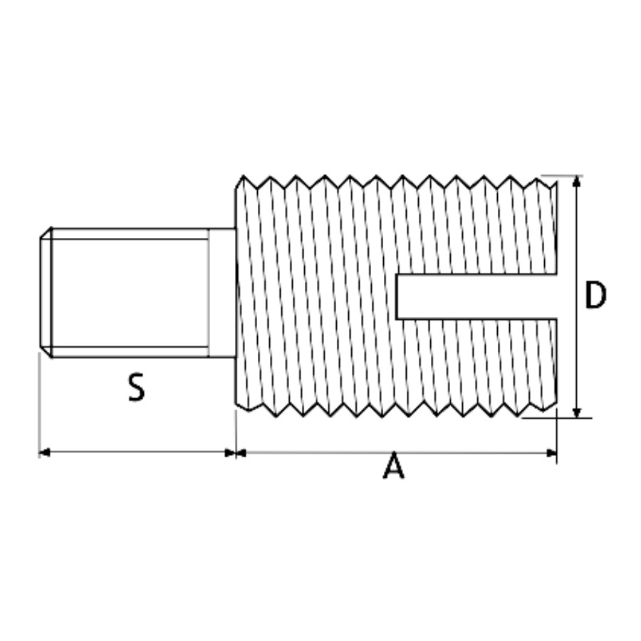 M4 X 8 SCREW-SERT INSERT FOR PLASTIC STAINLESS STEEL PSMT0197