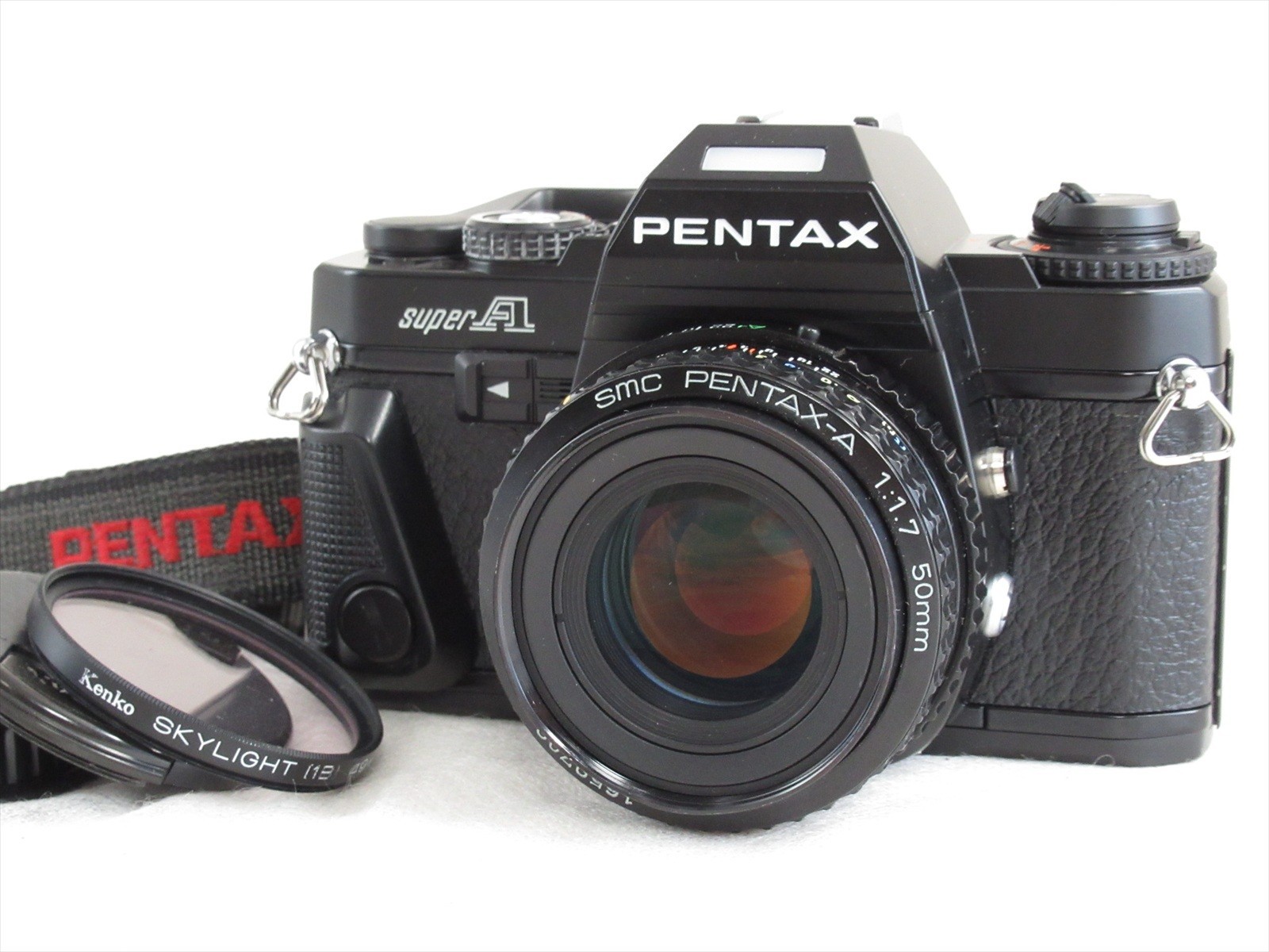 Pentax Super A 35mm SLR Film Camera w/ smc-A 50mm f/1.7 Lens Strap Japan #5924