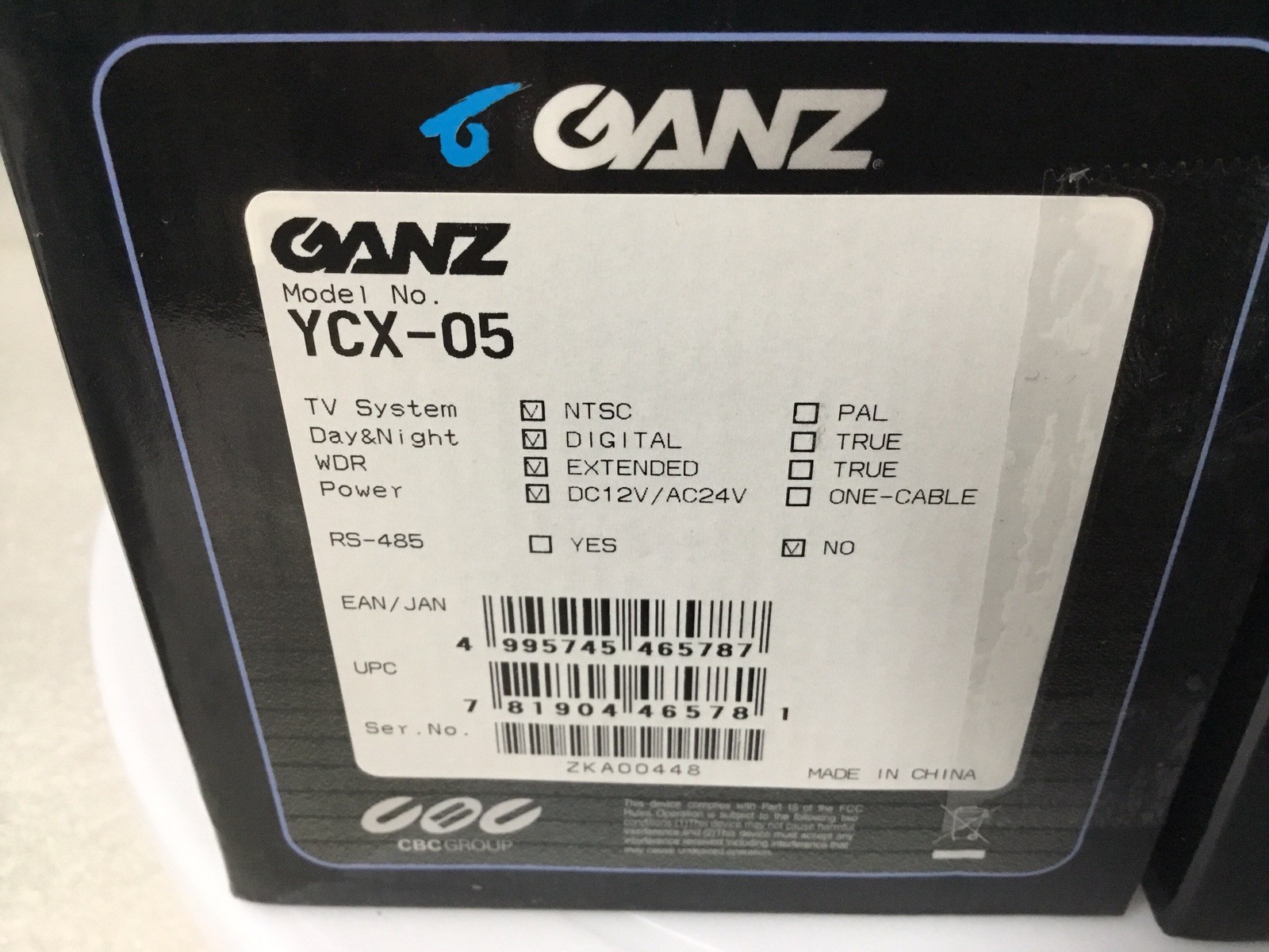 GANZ YCX-05 Series Security Color Camera W/ 2.8-12mm 700TVL WDR Day/Night NEW!